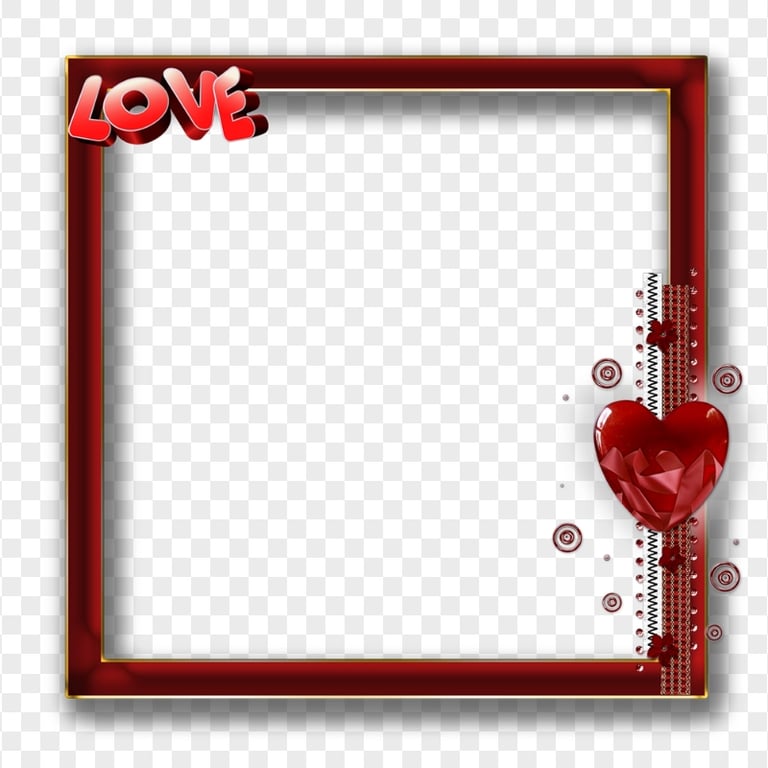 PNG Romantic Love Valentine Square Photo Frame | Citypng
