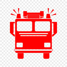 PNG Red Fire Truck Front View Icon