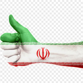 HD Iran Iranian Flag Thumbs Up PNG