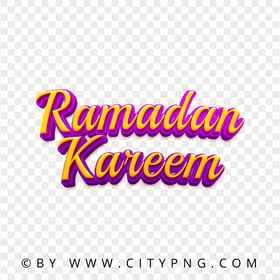 Beautiful Ramadan Kareem Text Design HD PNG