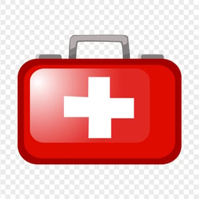 Red Illustration Cartoon First Aid Bag Icon