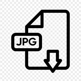 Black JPG File Download Icon