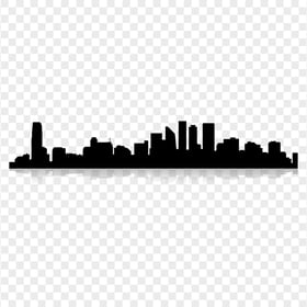 Building Skyline City Landscape Black Silhouette PNG