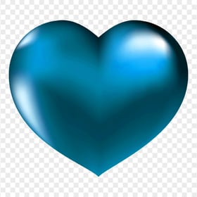 HD Blue Love Heart No Background PNG