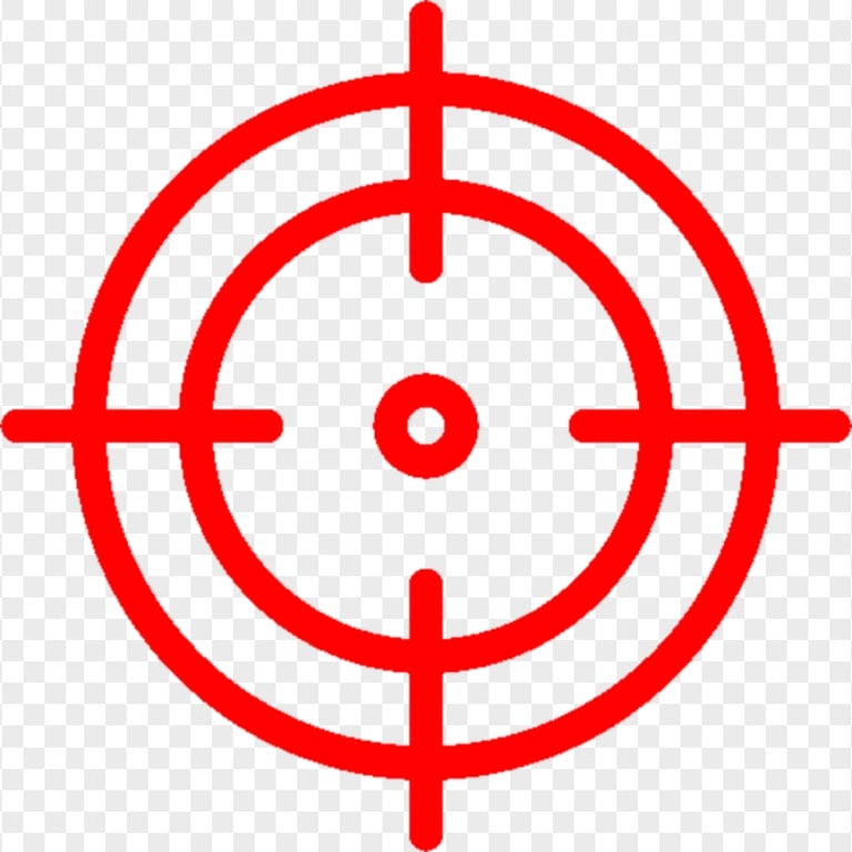 Reticle Crosshair Red Icon FREE PNG