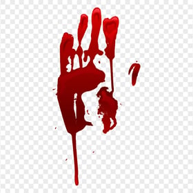HD Bloody Blood Hand Print Vector PNG