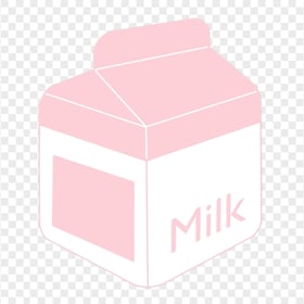 HD Pink Cute Cartoon Clipart Milk Box PNG