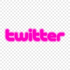 HD Twitter Pink Neon Logo PNG
