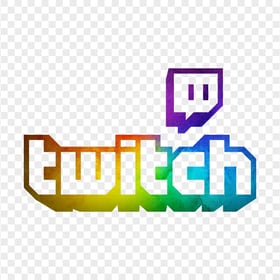 HD Rainbow Multicolor Twitch Logo PNG