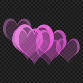 HD Pink Bokeh Light Heart Effect PNG