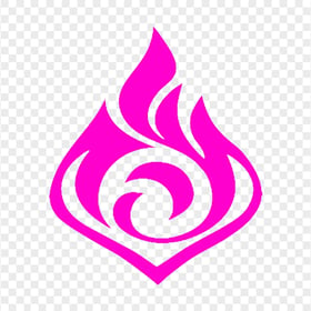 Pink Genshin Impact Game Logo Sign Symbol PNG Image