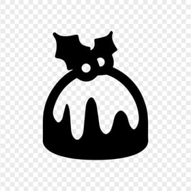 Christmas Food Pudding Black Icon PNG