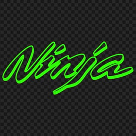 Ninja Kawasaki Green Lime Outline Logo Sign