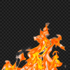 Realistic Burning Fire Flames PNG Image