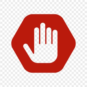 HD Outline Hand Stop Silhouette On Flat Road Stop Sign PNG