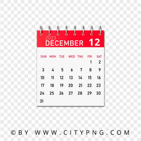 December 2023 Graphic Calendar FREE PNG