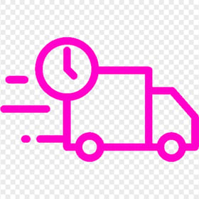 Transparent HD Fast Delivery Shipping Car Truck Pink Icon