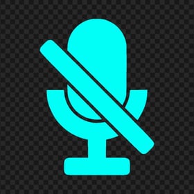 Voice OFF No Microphone Light Blue Icon Transparent PNG