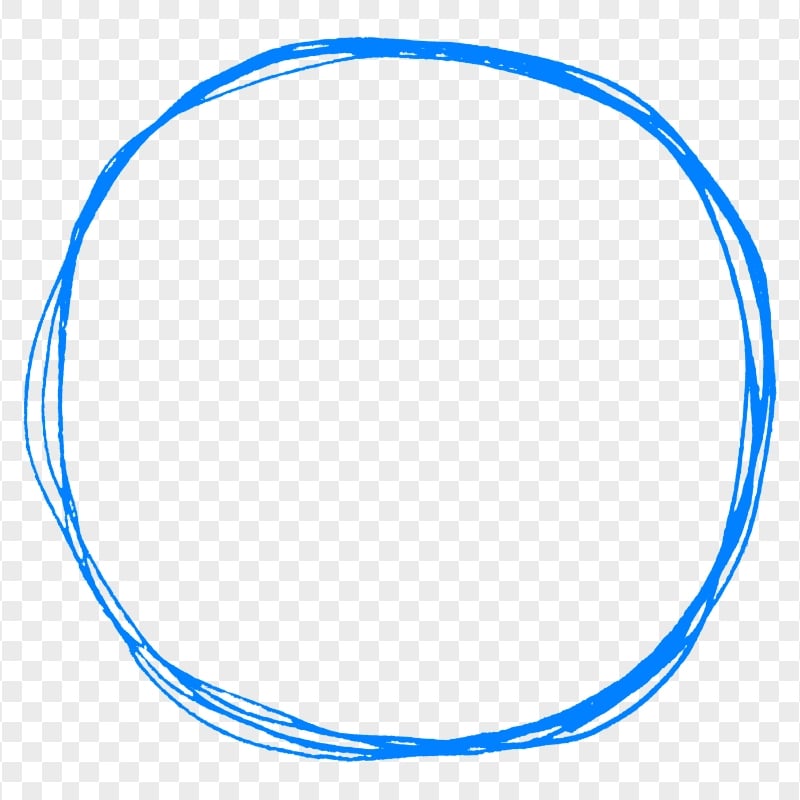 Doodle Pencil Sketch Drawing Blue Circle PNG Citypng