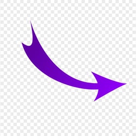 Curved Down Right Purple Arrow HD PNG