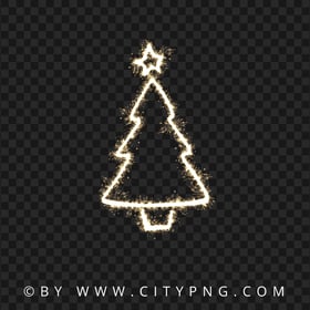 Sparkle Christmas Tree Fireworks Effect HD PNG
