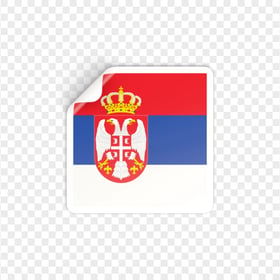 Serbia Square Stickers Icon PNG