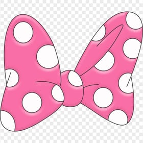 HD Minnie Mouse Pink Ribbon Bow Tie PNG