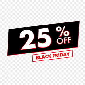 Download 25% Off Sale Black Friday Discount Sign PNG