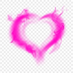 HD Pink Cloud Smoke Love Heart PNG