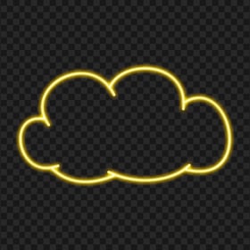 HD Clipart Yellow Neon Cloud Icon PNG