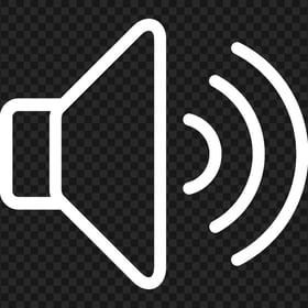 PNG Sound Speaker Outline White Icon