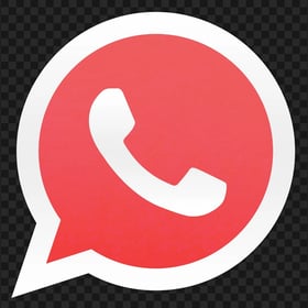 HD Flat Red Wa Whatsapp Logo Icon PNG