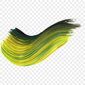 Watercolor Green Yellow Gradient Brush Stroke PNG