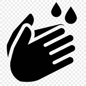 Hand Washing Icon Clean Hygiene Black Symbol Icon