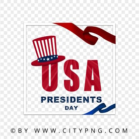 Presidents Day Of USA Design FREE PNG