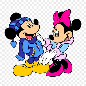 Mickey Mouse Minnie Mouse Winter Outfit PNG