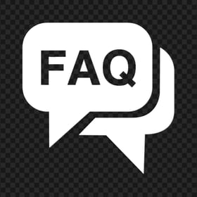 FAQ Questions Speech Bubble White Icon