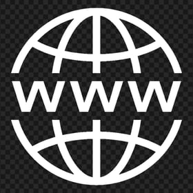 Download Networking Internet www Globe White Icon PNG