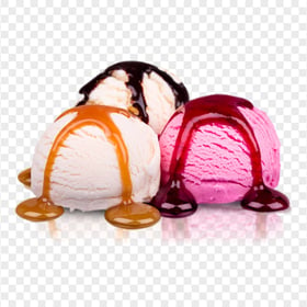 HD Three Ice Cream Flavors  Scoops PNG