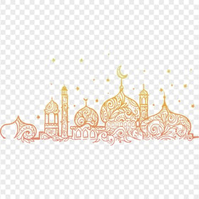 Gold Illustration Ramadan Islamic Mosque Stars