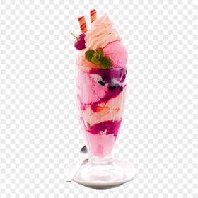 Sundae Smoothie Milkshake Ice Cream Glass Cup PNG