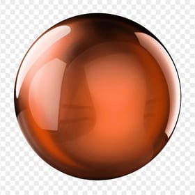 Orange Glass Sphere Ball Download PNG