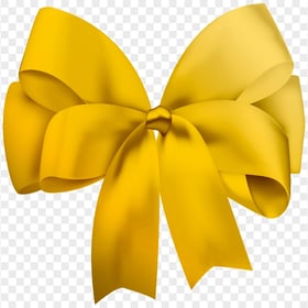 Download Golden Yellow Ribbon Bow Tie PNG