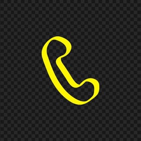 HD Yellow Hand Draw Phone Icon Transparent PNG