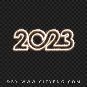 Sparkling 2023 Text Logo Sign HD PNG