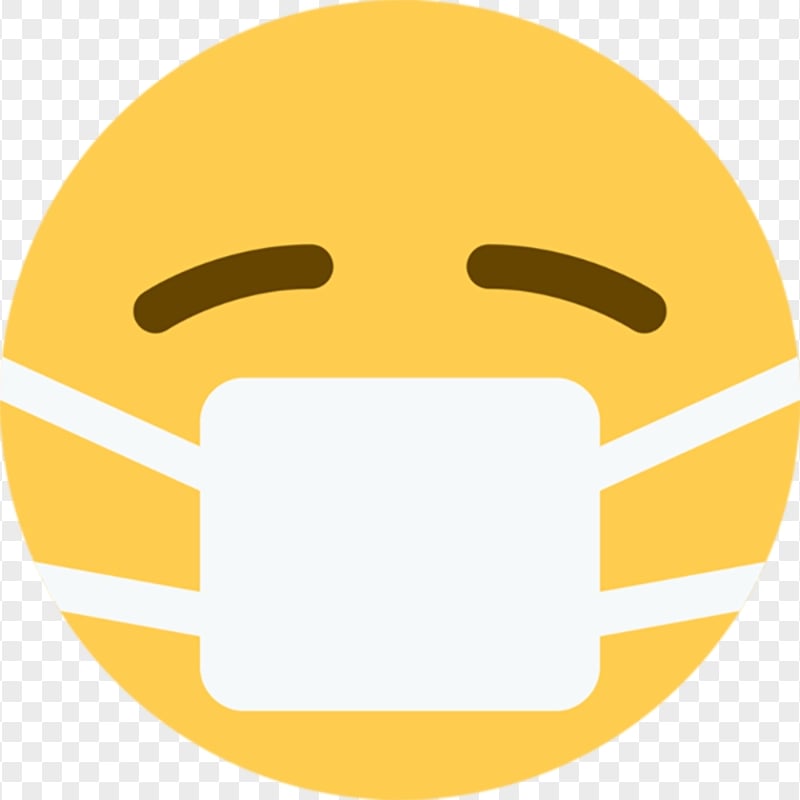 Flat Yellow Emoji Sick Wear Surgical Medical Mask