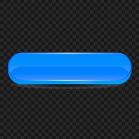 3D Blue Vector Blank Button HD PNG