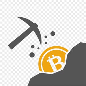 HD Bitcoin Mining Icon PNG