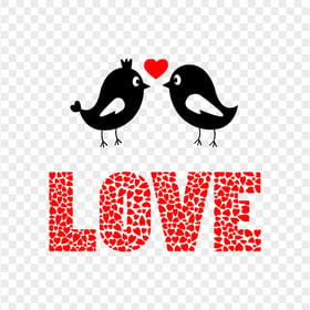 HD Birds Love Valentine's Day Love Silhouette PNG