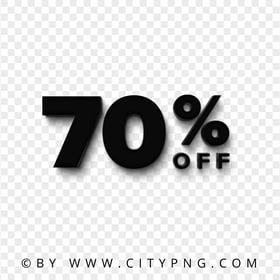 HD PNG 70 Percent OFF Text Logo Black Sign